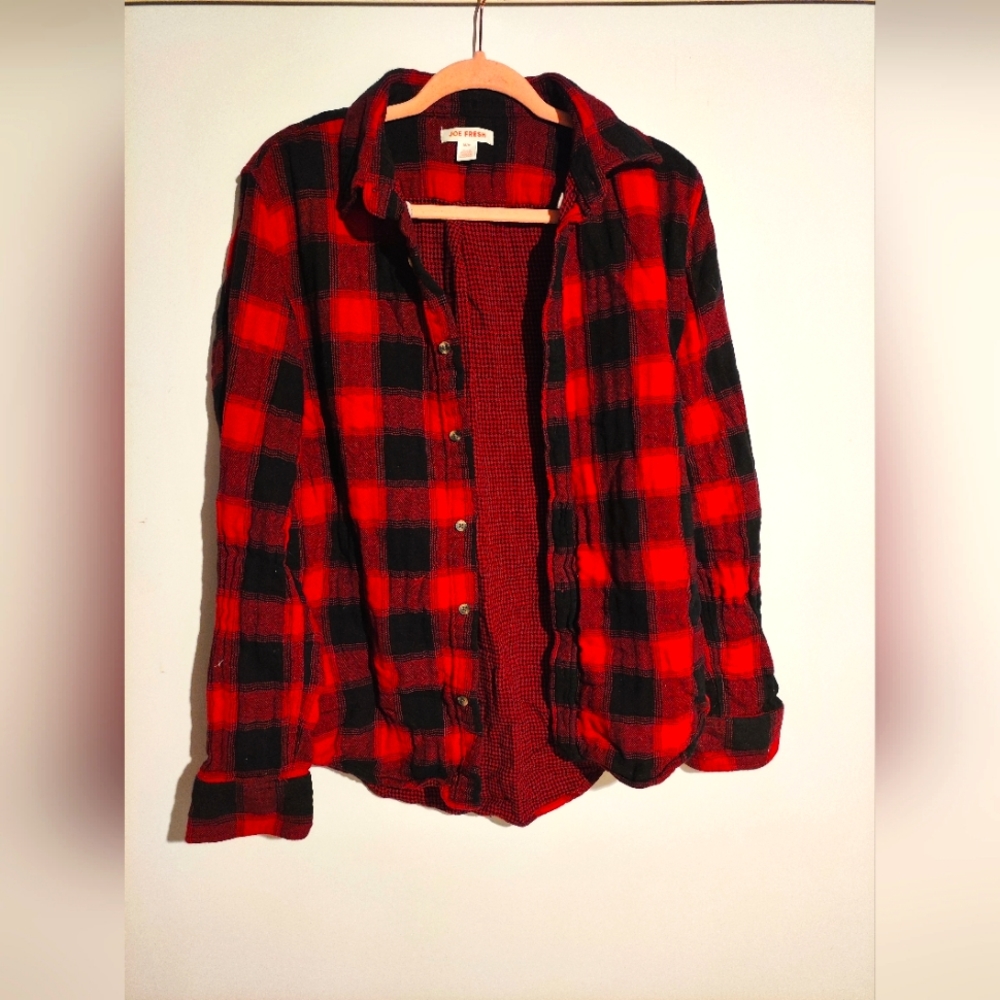 Joe Fresh Red Flannel - Size M